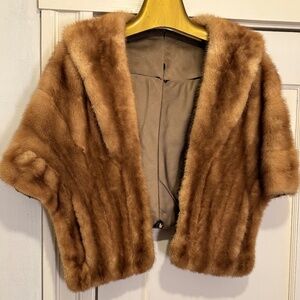 Rare Vintage Mink Fur Stole Cape
